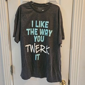 Twerk Graphic T-shirt, Heathered Gray (NWT) - Hip, Retro, Craze, Urbanity, Uni